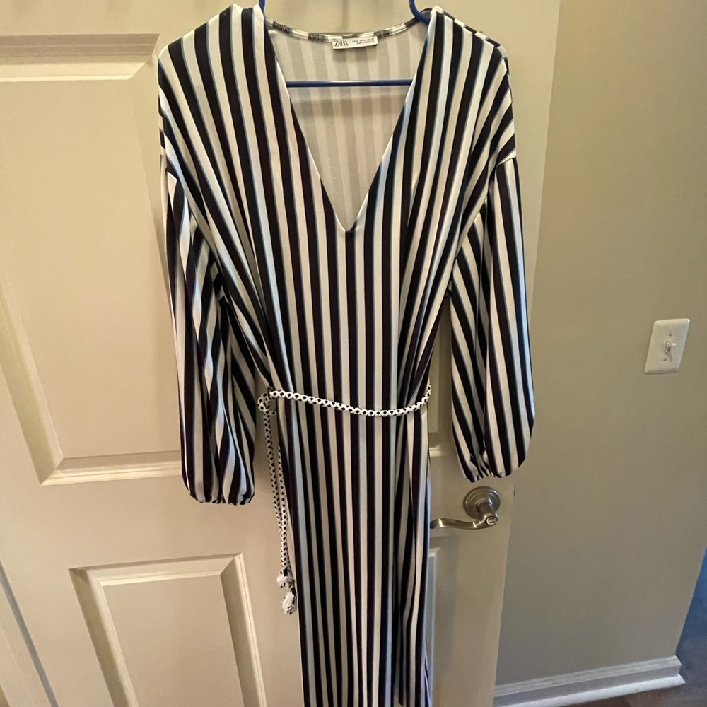 Zara Belted Midi Dress